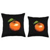 Persimmon Fruit Pop Art Throw Pillow