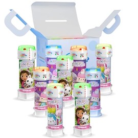 Bubble World Stitch Bubbles - Soap Bubbles for Kids - White Tubes with Integrated Red Bellows - Pack of 12 x 60ml - Made in Italy