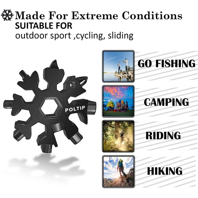 Pole Tip Snowflake and Credit Card Multitool Plus - 46