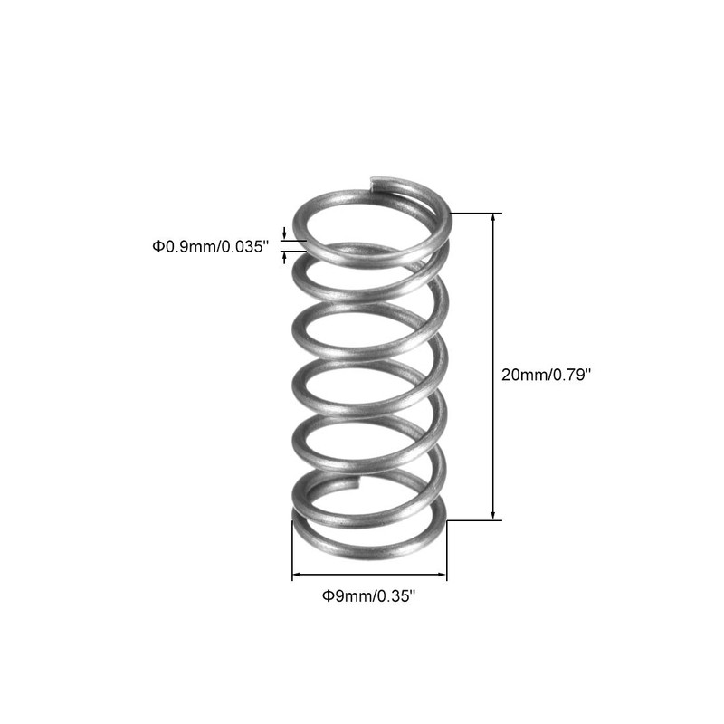 sourcing map Wire Diameter 0.035", OD 0.35", Free Length 0.79"