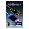 240W 4-in-1 Coiled Fast Charging Cable with LED Display, USB-A