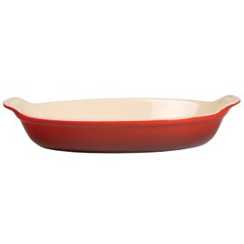 Le Creuset Stoneware Heritage Oval Au Gratin, 6 oz. (6.5"), Cerise