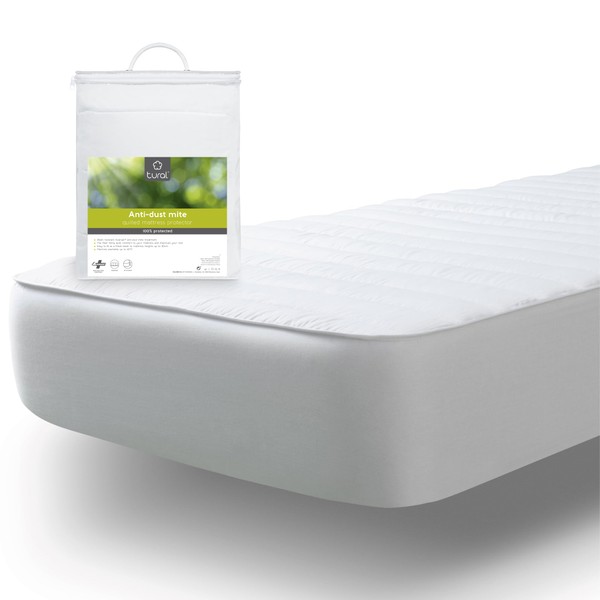 Tural - Anti Mite Quilted Reversible Mattress Protector - Padded