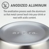 ARORA Aluminum Metal Cups for Drinks, Metal Anodized Hammered Silver