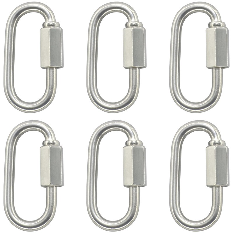 6 PCS 304 Stainless Steel Quick Link Hooks