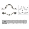 Amarine Made Pack of 10 Stainless Steel Bimini Boat Top