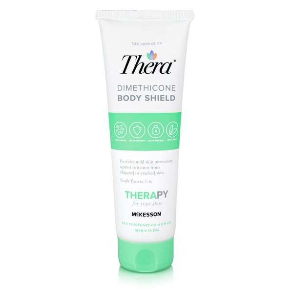 Thera Dimethicone Body Shield Skin Cream - Moisturizes Dry, Sensitive, Chapped, Cracked Skin - Lavender-Scented, 4 oz Tube, 1 Count