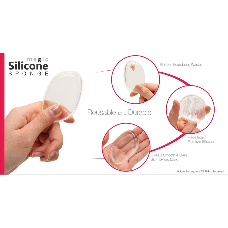 2 Packs Silicone Makeup Sponge -Pro Quality Gel Puff Sponge
