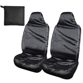 Wisebom Seat Protector for Car Seats, Pack of 2 Universal Car Seat Protectors, Front Seat Covers, Protective Cover, Waterproof, Universal Black Car Seat Cover, Dustproof, Waterproof Fabric