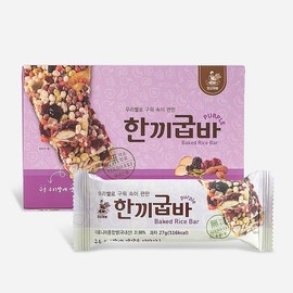 명성제분 한끼굽바 퍼플 27g 12입 우리쌀로 만든 영양바 아로니아 Myungsung Milling One Meal Gubba Purple 27g 12 Pack Nutritional Bar Made with Our Rice Aronia