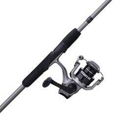 Abu Garcia 6'6" Max X Spinning Reel and Fishing Rod Combo, Size 2500 Reel, 5 Stainless Steel Ball Bearings, Smooth Oil Felt Front Drag System, Lightweight Composite Rod Blank