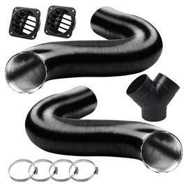 9-Piece Diesel Auxiliary Heater Accessories, 75 mm Hot Air Outlet, Car Heating Pipe Duct, Car Heating Pipe, Diesel Heating Accessories for Auxiliary Heater, Air Heater, Diesel Heater
