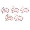 100pcs Paper Clips Prevent Slip Cute Rabbit Shaped Decorative Bookmark
