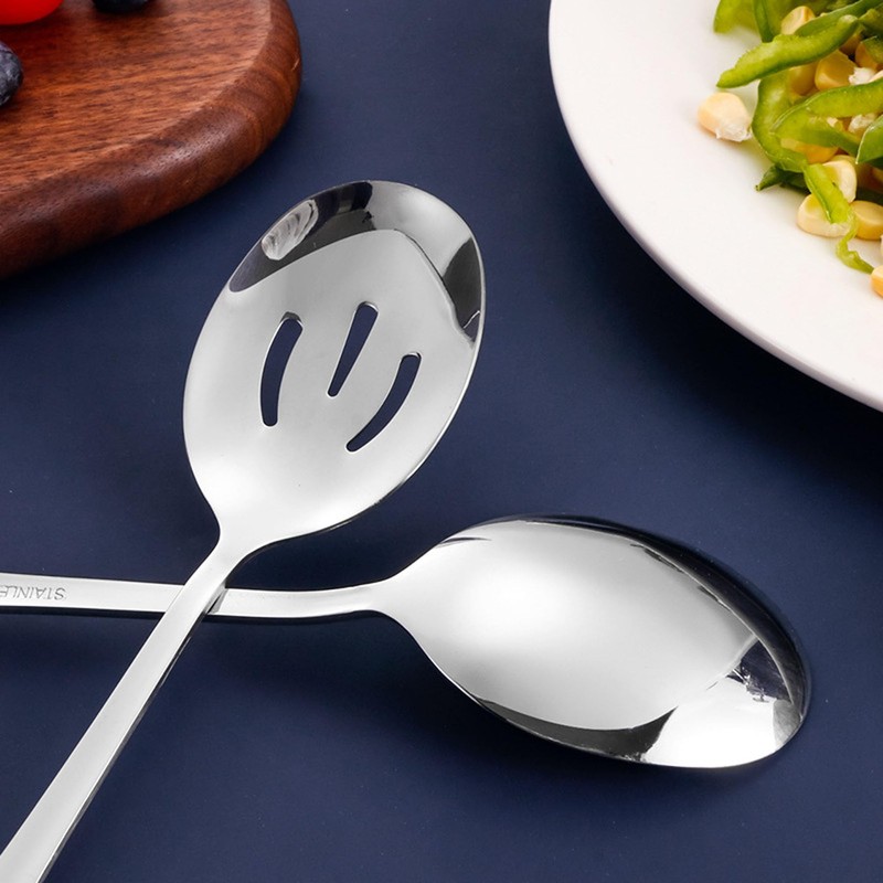 BAIYSFFG Serving Spoons Large,4 Pcs Stainless Steel Buffet Serving Spoon