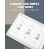 ZILLSEA 2-Pack Pure White Triple Toggle Light Switch Covers, Metal