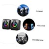 TEHAUX 1Pair Gaming Speakers with Subwoofer USB Wired Desktop Soundbox