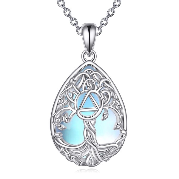 JERWLI Sobriety Gifts Sterling Silver S925 AA Tree of Life