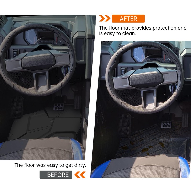 CUSAUTV Floor Mats for Xpedition XP/ADV 2024+, TPE Front Row