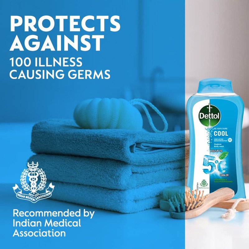 Dettol Body Wash and shower Gel, Cool - 250ml