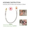Masterwarehouse DN8 Flexible Braided Tap Hose 600mm Length, 1/2" Female