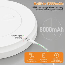 slochi 2 Pack Battery Operated Ceiling Light, Rechargeable Motion Sensor Closet Light with Remote, Dimmable & 3000K/4000K/5000K, 9 Inch 400LM Wireless Shower Lights for Hallway Pantry Stairs