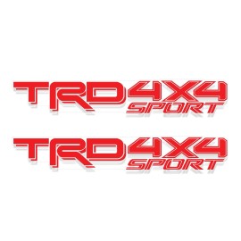 TRD 4x4 SPORT Decals for Tacoma Bed, 4x4 Racing Development Sticker | Red