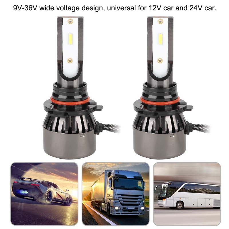 2Pcs 60W For 9005 H10 HB3 White Light Integrated Car