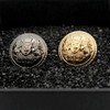 Fashion Decorative Metal Buttons Lace Mesh Surafce With Logo Coat