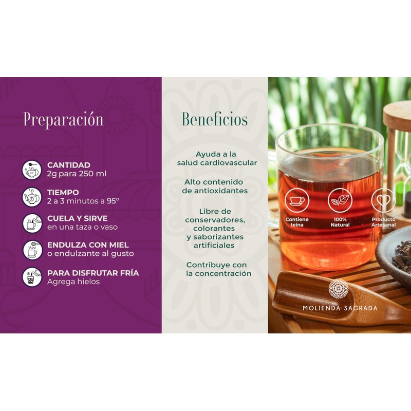 Molienda Sagrada, Té Negro Keemun, 150 gr.