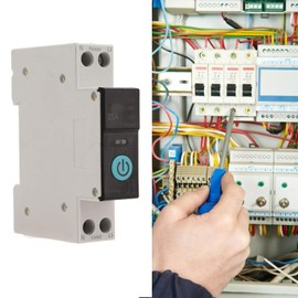 Disyuntor WIFI de Doble Riel DIN, Interruptor Inteligente Con Control Remoto del Teléfono Móvil, 3 Modos de Temporización para la Casa (25A)