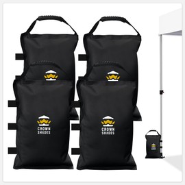 CROWN SHADES Canopy tent Sand Bags Large Size, Black Oxford Cloth, 4-Pack, for Pop up Canopy Tent Gazebos Outdoor Instant Canopies,(without Sand),Black, WB150-SANDBAG-BK