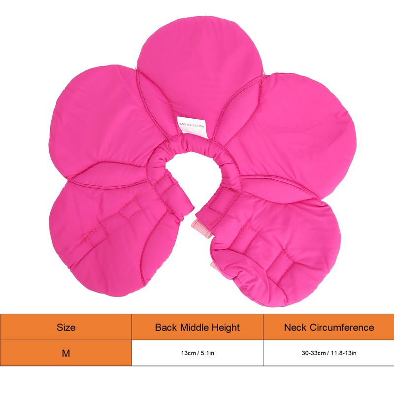 Pet Recovery Collar Adjustable Lightweight Prevent Licking Sunflower Shape Cute