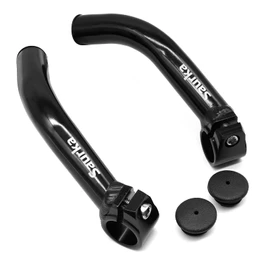 Thinvik Bike Bar Ends, Aluminium Alloy MTB Bicycle Handlebar Ends, Bike Bar Extender, Black