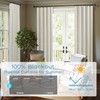 Mrs.Naturall Short Window Curtains for Bathroom,Linen Textured Blackout Cafe Curtains