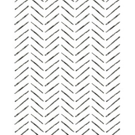 Rugreat Herringbone Peel and Stick Wallpaper Modern Contact Paper for Cabinets Stripe Wallpaper Neutral Self Adhesive Removable Wallpaper for Bedroom Bathroom Waterproof Black and White 78.8"×17.3"