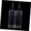 FRCOLOR 15pcs Clear Hair Dye Bottles with Pointed Mouth for