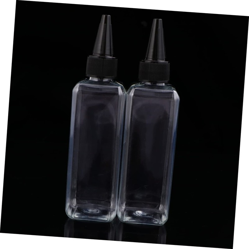 FRCOLOR 15pcs Clear Hair Dye Bottles with Pointed Mouth for