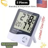 HTC 5 Piece Hygrometer Thermometer Temperature Humidity Meters HTC-1 W/Alarm