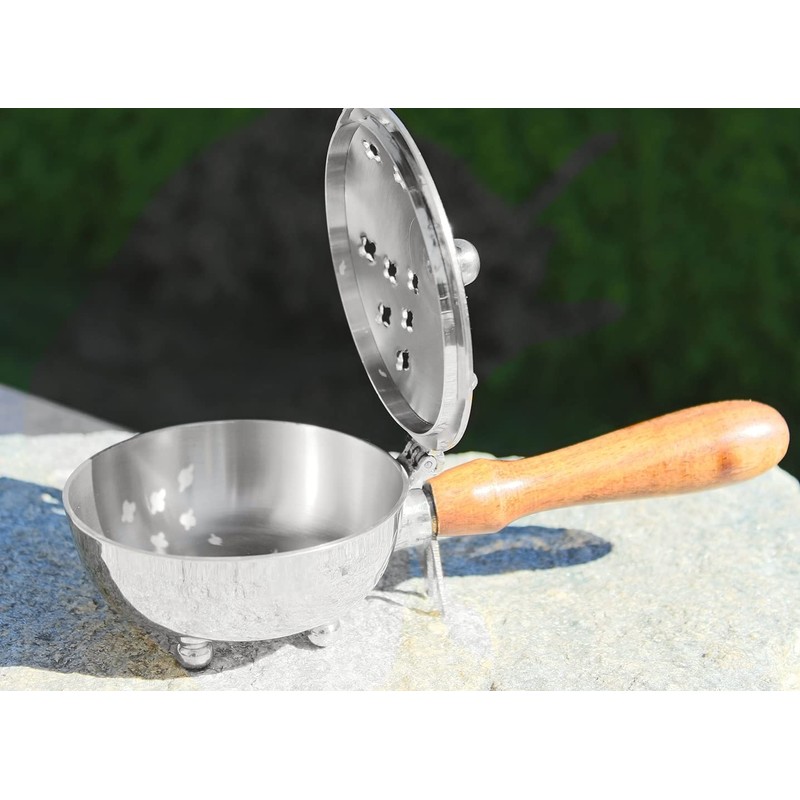 Incense Pan Set Silver Nickel 5 Pieces Incense Burner for