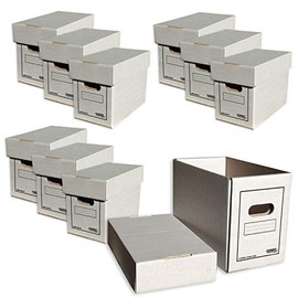 Comic Concept 10x Comic Box (Short) with Lid Stackable Cardboard