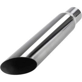 Partssquare Upower Exhaust Tip 2.25" Inlet 3" Outlet 16" Long Weld On Tailpipe 2 1/4" to 3"