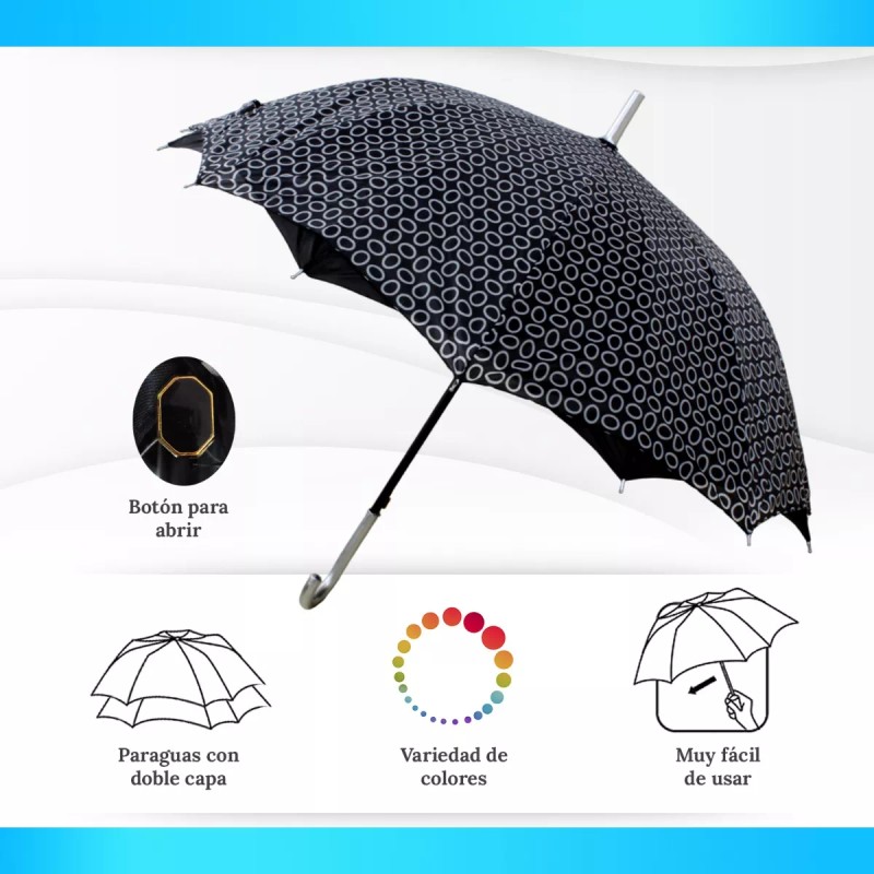 Rm Regalomex Paraguas Elegante Diferentes Diseños, Apertura Automática