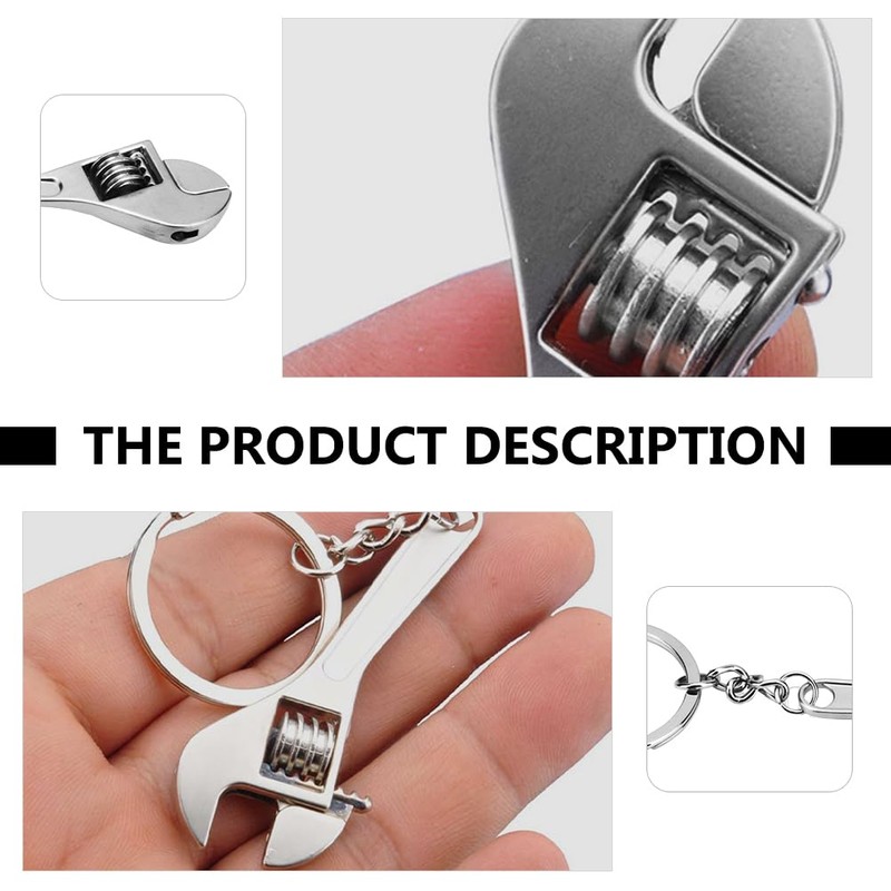 Tiny Adjustable Wrench, Mini Size Adjustable Spanner, Silver Nut Wrench