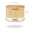 ThougrLyh Salt Box Bamboo Salt Container with Swivel Lid with