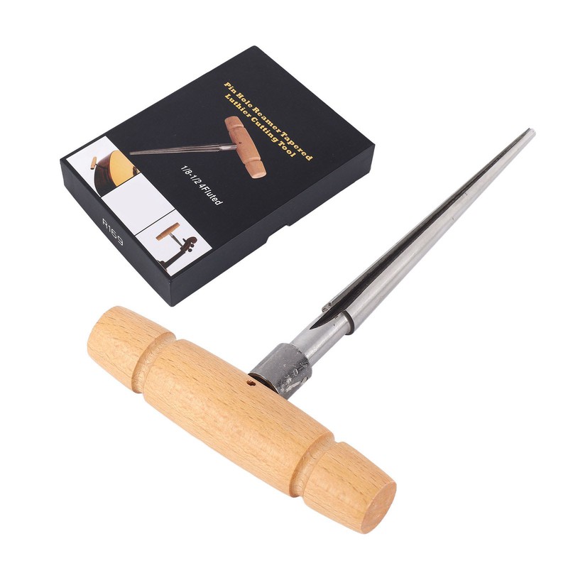 Guitar Pin Hole Reamer Wooden Handle Tapered Reamer Musical Instrument