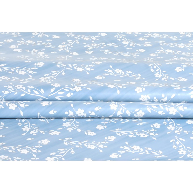 Oilcloth Tablecloth Washable Round 140 cm Blue Grey