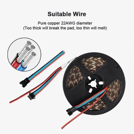 WS2812B 12V WS2815(Upgraded WS2812B) LED Strip Individually Addressable Light 3.2FT 144LEDS (2X72) 144Pixels/m White PCB Programmable LED Flexible Strip Dream Color Non- Waterproof for Bedroom