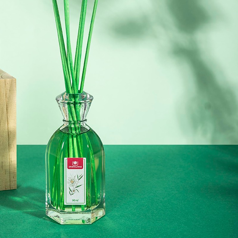 Cristalinas 10010902 Air Freshener, Night Jasmine, Glass, Green, 9 x