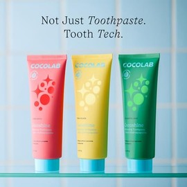 Cocoshine 15% Nano-Hydroxyapatite Formula Toothpaste by Cocolab, Fluoride-Free with Xylitol & Coconut Oil, Sensitive Teeth Whitening Formula for Adult