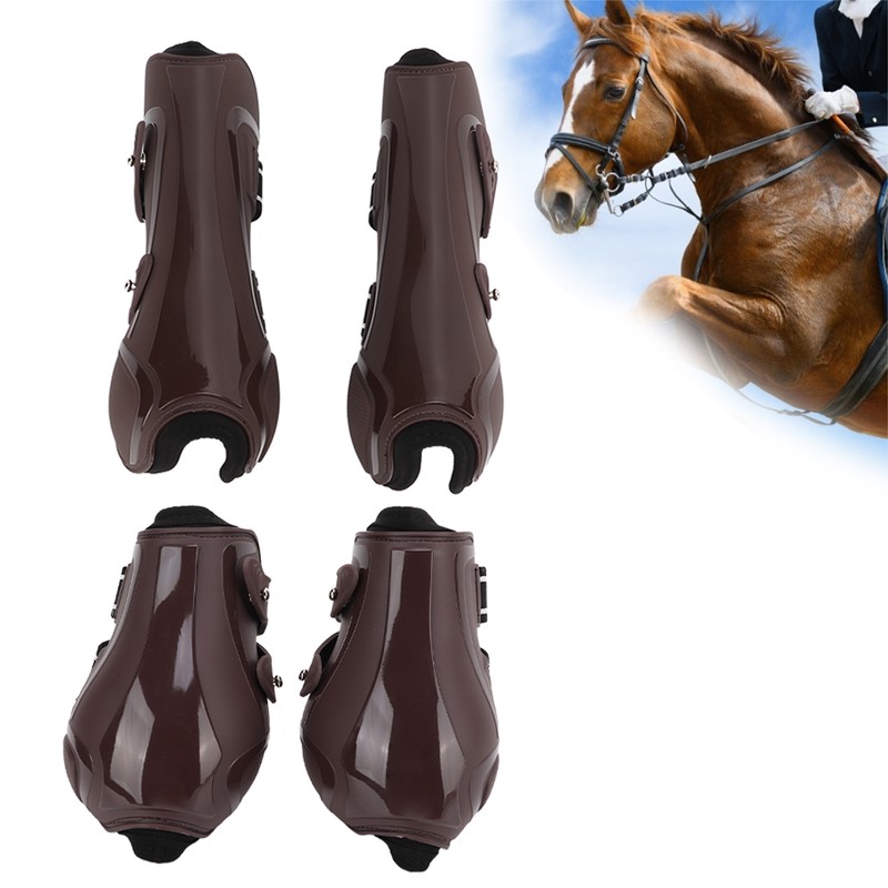 4pcs Horse Tendon Boots Adjustable Thicken Front Hind Horse Leg